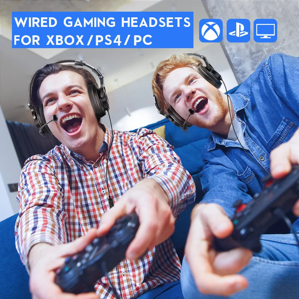 Oneodio A71D Wired Gaming Headset Gamer Over Ear Hi-Res Audio Headphones With Detachable Microphone For PC Computer PS4 PS5 Xbox