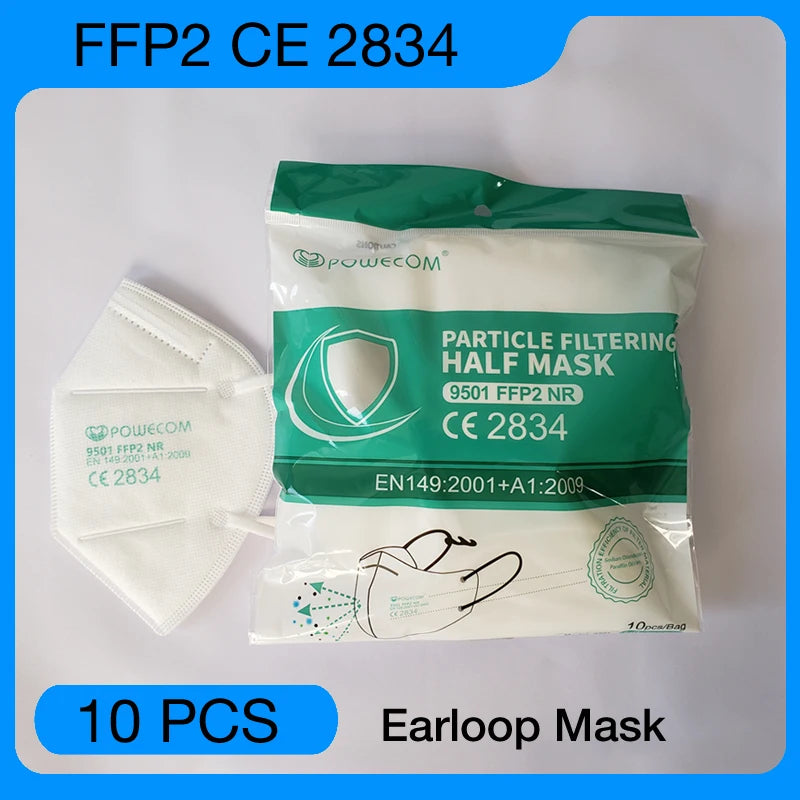 10PCS FFP2 KN95 Filter Face Masks 5 Layer FFP2mask Anti-Pollution Non-Disposable Protective Masks Dust Safety Mask
