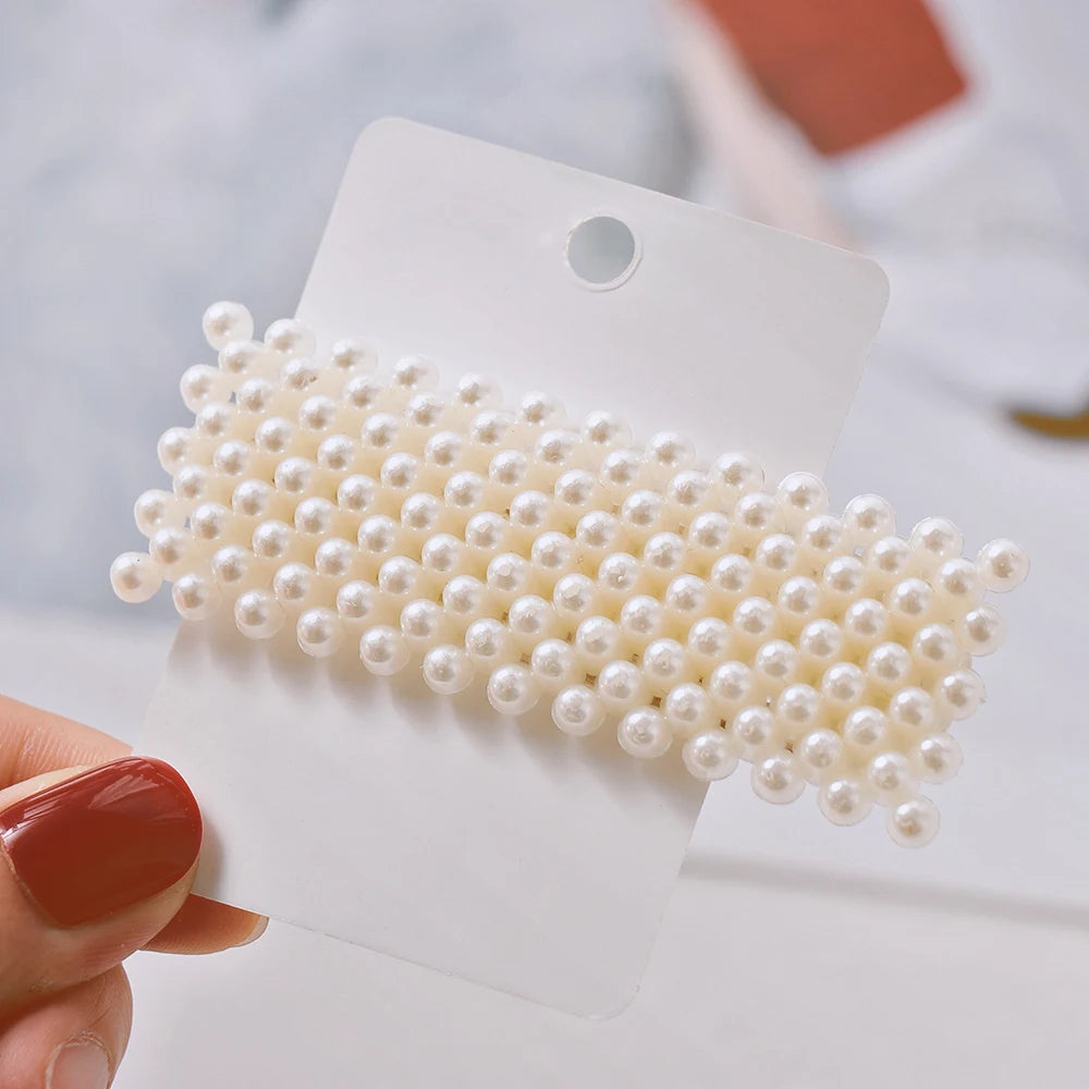 1PC Elegant BB Hair Pins Metal Fashion Barrettes Hairpins Hot Sale Korea Chic Imitation Pearl Hair Clip Hair Styling Accessories