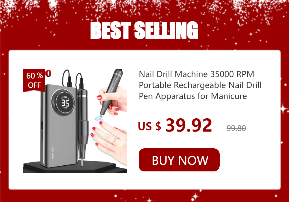 Nail Drill Machine 35000 RPM Rechargeable Nail Gel Polisher for Manicure Machine Electric Nail Drill With Full LCD Display