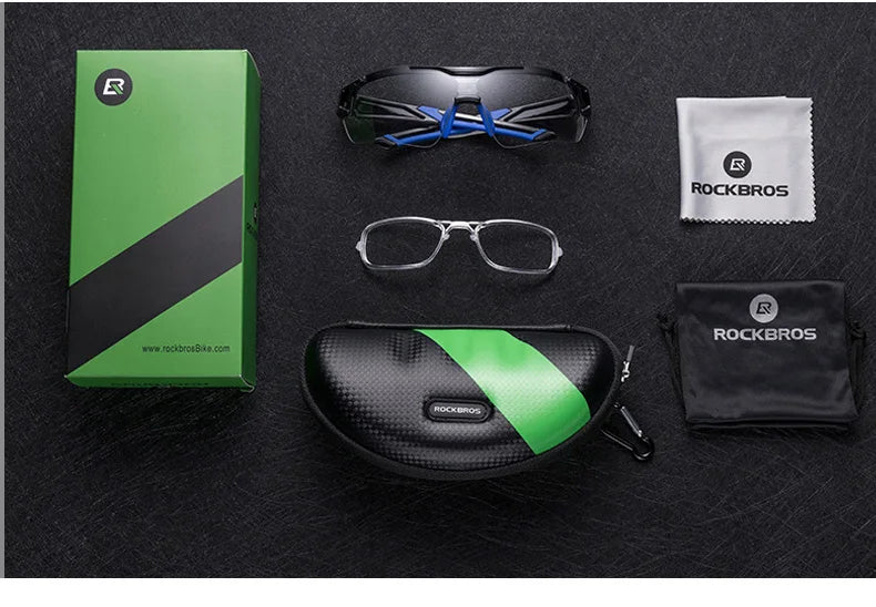 ROCKBROS Cycling Photochromic Glasses UV400 Protection Sunglasses Lightweight Bicycle Glasses Men Women Outdoor Sports Glasses