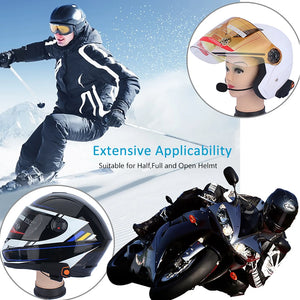 Fodsports BT-S2 Pro Motorcycle Helmet Headset Intercom Waterproof  Wireless Bluetooth Motorbike 1000M BT 5.0 Interphone FM
