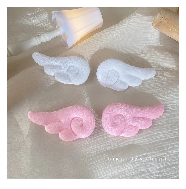 Cute plush hair clips for girls and kids, hot trend vault 2-pack featuring colorful, soft fabric hair accessories with playful design