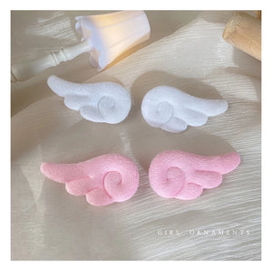Cute plush hair clips for girls and kids, hot trend vault 2-pack featuring colorful, soft fabric hair accessories with playful design