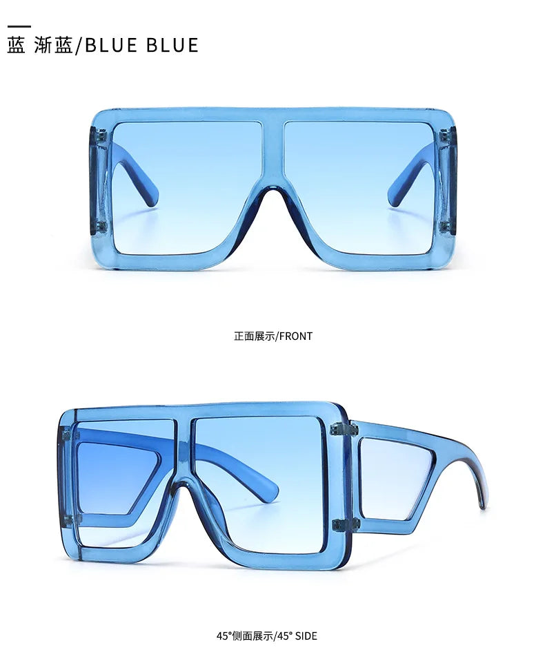 Square Vintage Sunglasses Women 2021 New Sexy Retro Oversized Fashion Sun Glasses Brand Designer Punk Eyeglasses Female Oculos