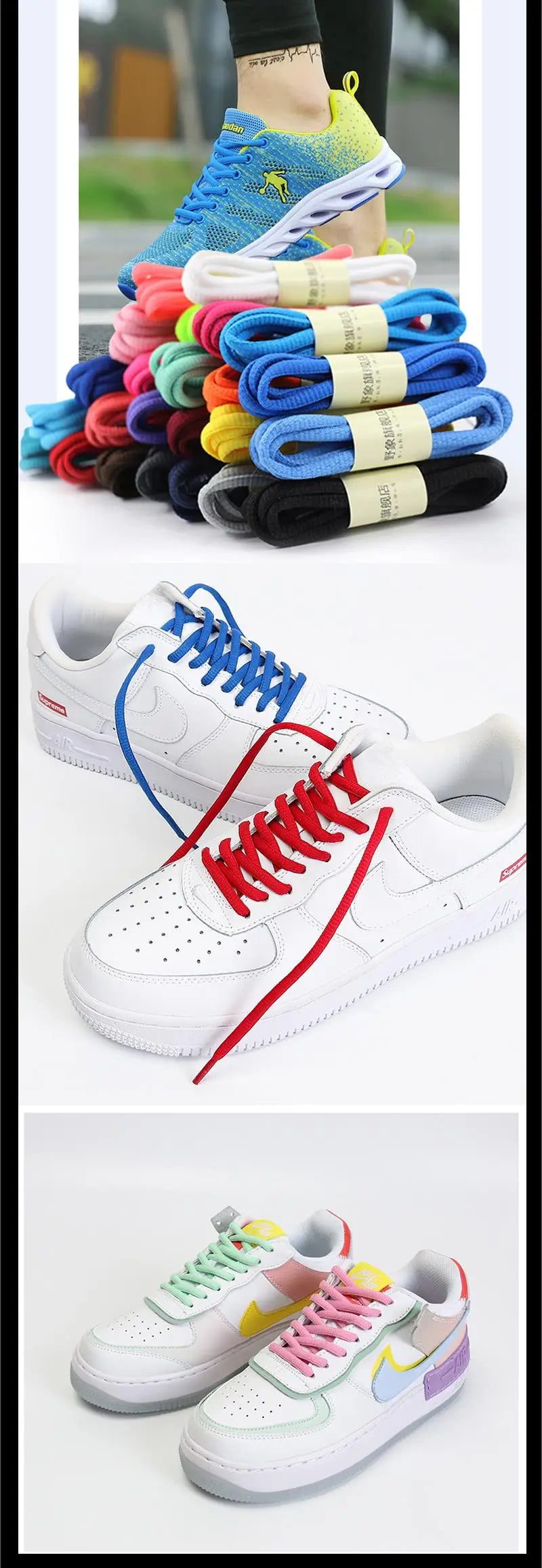 1 Pair Classic Round Shoelaces Leisure Sport Shoe laces Outdoor Men And Women High Quality Shoelace Fashion Multi Color