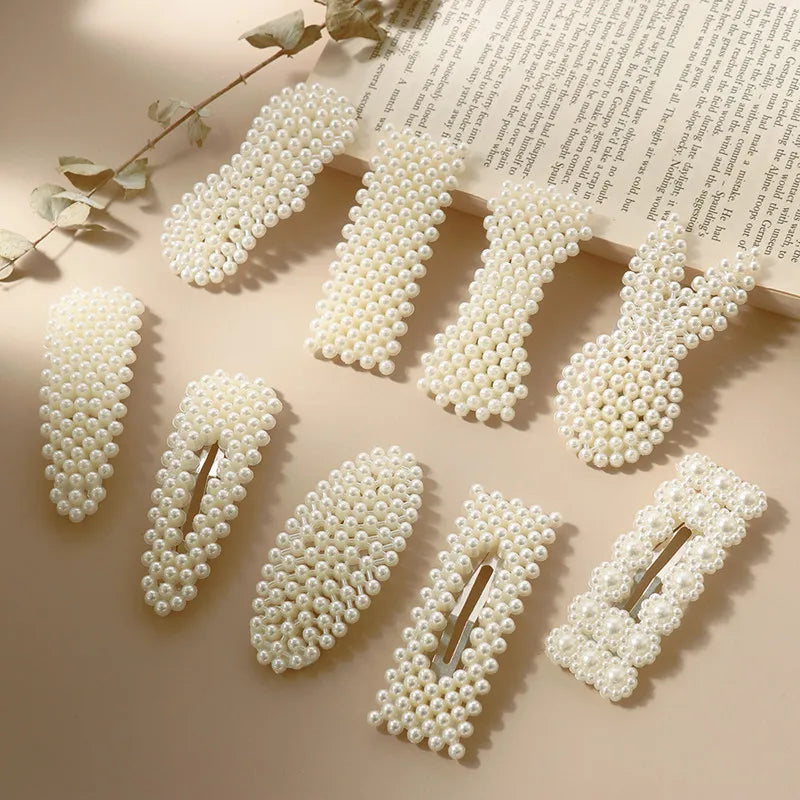 1PC Elegant BB Hair Pins Metal Fashion Barrettes Hairpins Hot Sale Korea Chic Imitation Pearl Hair Clip Hair Styling Accessories
