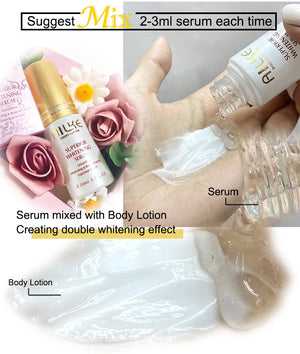 Hot Trend Vault AILKE Whitening Skin Care Set with Glutathione for all skin types, featuring skincare bottles and packaging.