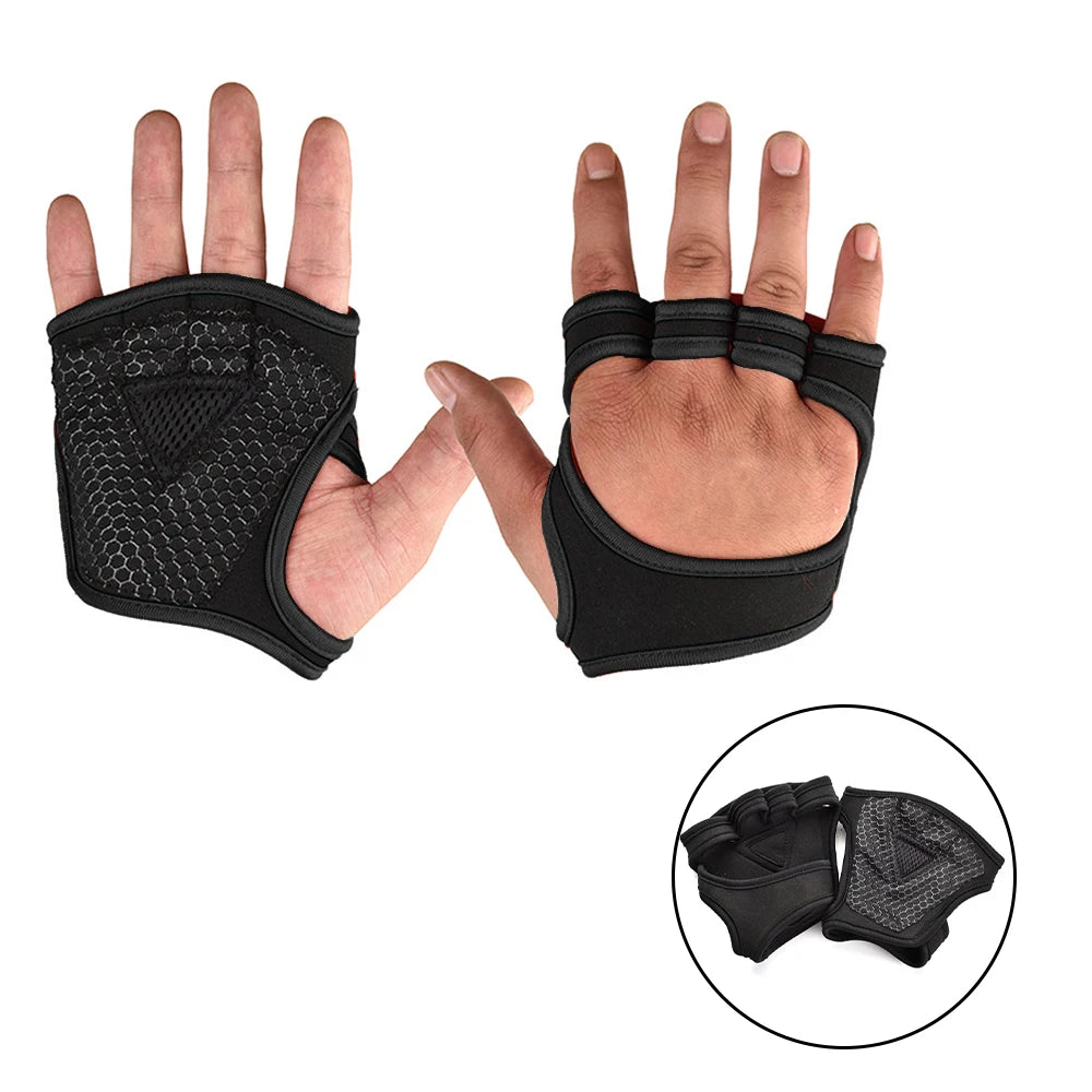 Guantes de gimnasio para entrenamiento para hombres y mujeres, protector de muñeca y palma para levantamiento de pesas