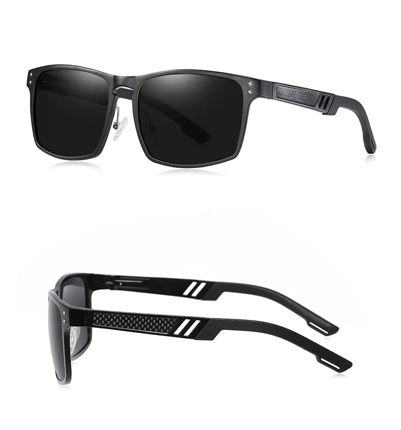 BARCUR Aluminium Magnesium Square Sunglasses Men Polarized Vintage Shades Women Sun Glasses For Men Sport Eyewear Oculos De Sol