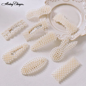 1PC Elegant BB Hair Pins Metal Fashion Barrettes Hairpins Hot Sale Korea Chic Imitation Pearl Hair Clip Hair Styling Accessories