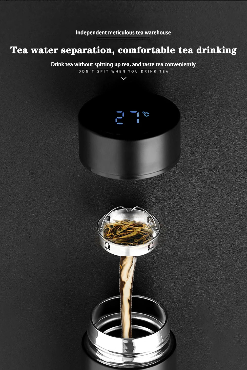 Smart Insulation Cup Male and Female Student Portable Water Cup Creative  Mass Simple Temperature Tea Cup