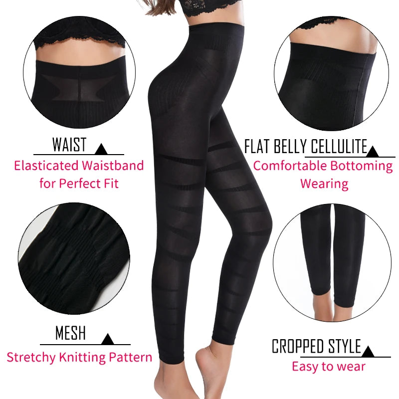 Miss Moly anti-cellulite leggings for women by Hot Trend Vault, featuring thigh sculpting and waist shaping, shown on a model.
