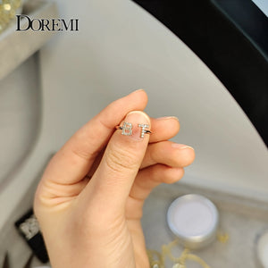 DOREMI Open Ring Custom Letter Jewelry Iced Out Zircon Stone Geometric letters fashion Ring For Women Handmade Jewelry For Gifts