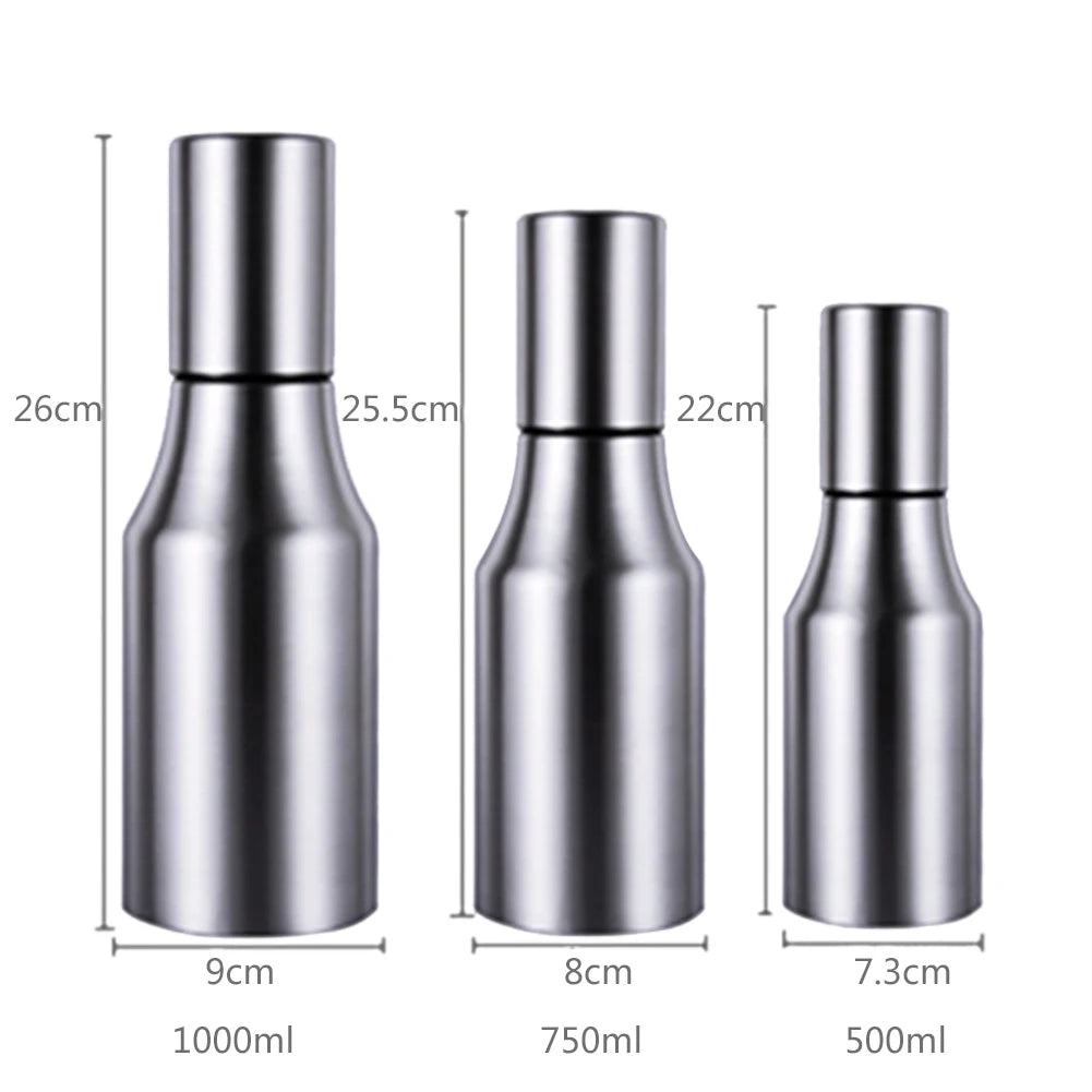 Oil Bottle Stainless Steel Vinegar Oil Olive Dispenser Bottle Pot Leakproof Container Kitchen Accessories 500/750/1000ml