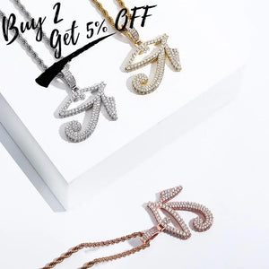 TOPGRILLZ Eye of Horus Pendant Necklace With Tennis Chain Gold Color Iced Out Cubic Zirconia Hip Hop Rock Fashion Jewelry Gift