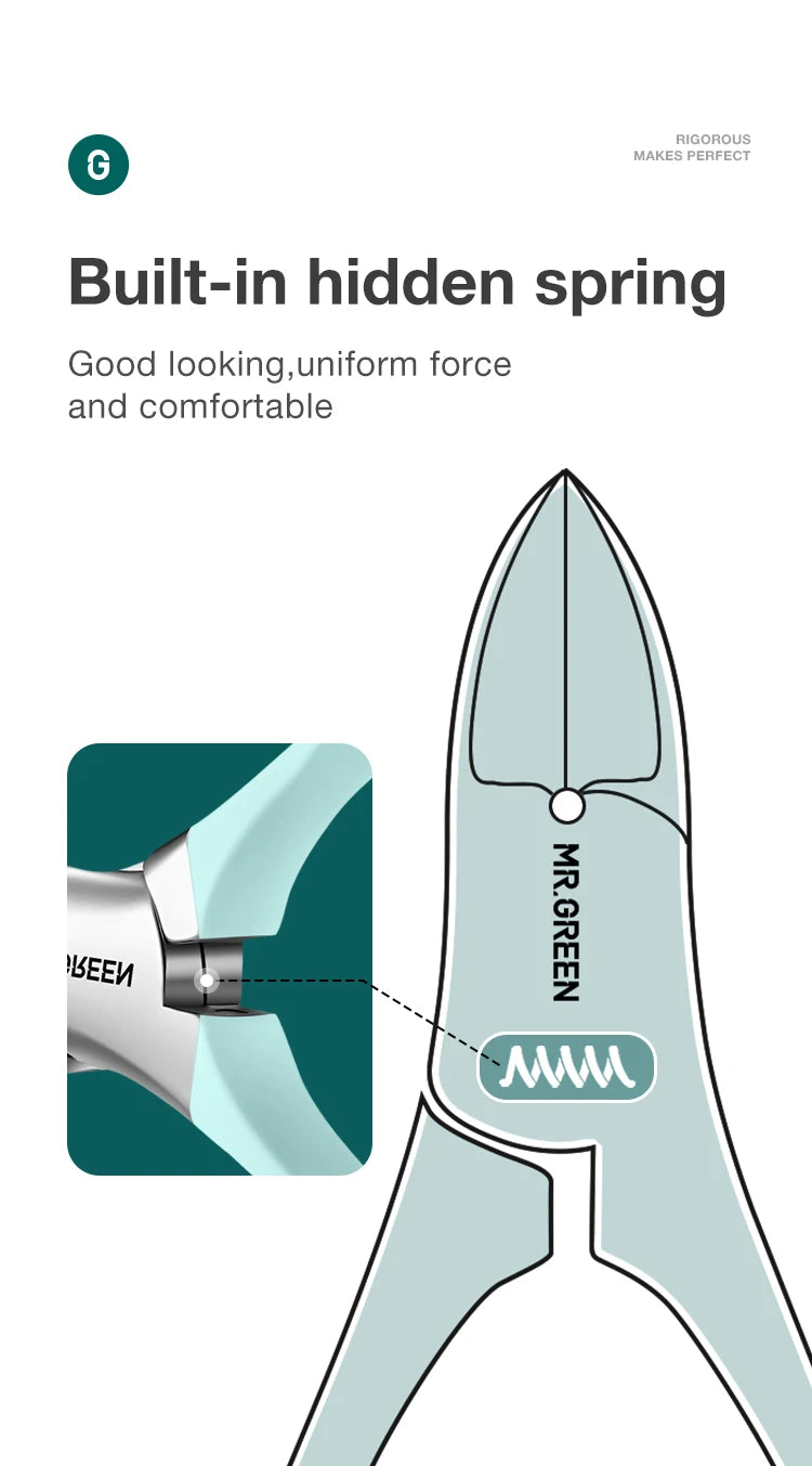 MR.GREEN ingrown Nail Clippers Toenail Cutter Stainless Steel Pedicure Tools Thick Toe Nail Correction Deep Into Nail Grooves
