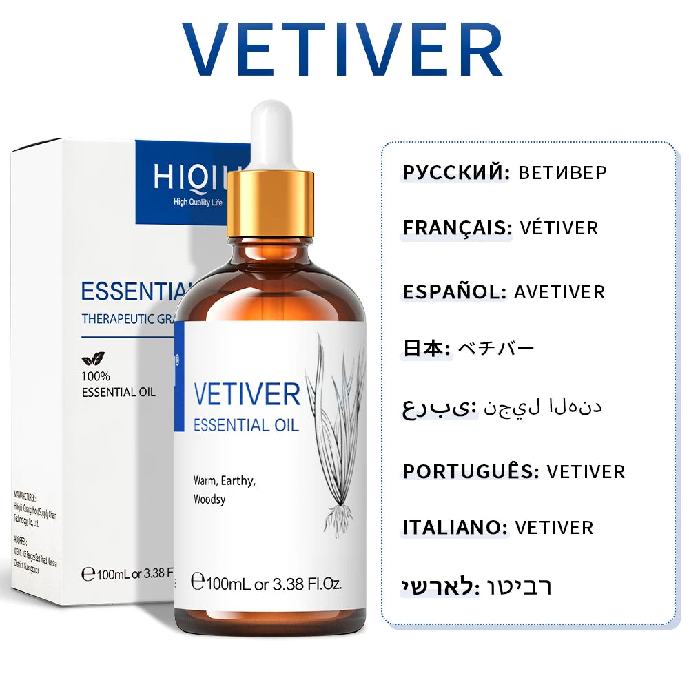 Hot Trend Vault HIQILI Essential Oil Blend 100ml calming diffuser with spa fans, ideal for aromatherapy and relaxing ambiance.
