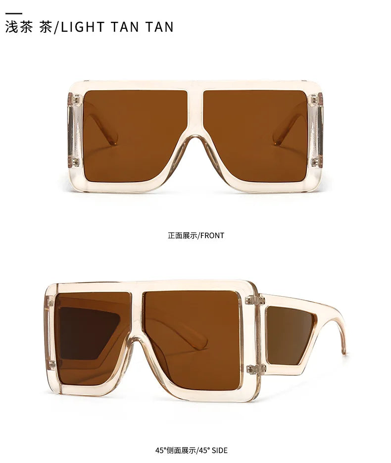 Square Vintage Sunglasses Women 2021 New Sexy Retro Oversized Fashion Sun Glasses Brand Designer Punk Eyeglasses Female Oculos