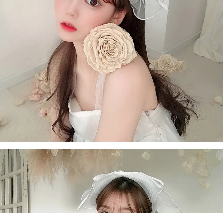 1PC Sweet Beauty Bow BarretteHair Band For Woman Girls Yarn Multi-layer Bezel Hair Accessories Fashion New Bow Hairpin Hair Hoop