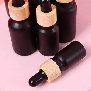 5/10/15/20/30/50/100ml Dropper Empty Bottle Refillable Frosted Black Glass Squeeze Wholesale Bulk For Essential Oil Aromatherapy