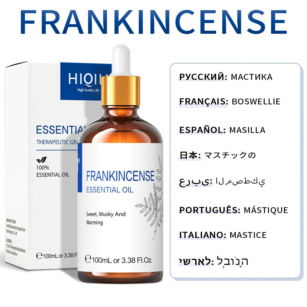 Hot Trend Vault HIQILI essential oil blend for calming diffuser, 100ml spa fans with aromatic oil in a sleek bottle
