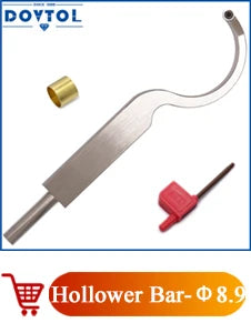 20 Inches Swan Neck Hollower Round 12X2.5mm Carbide Tipped Wood Turning Tools With Solid Wooden Handle For Wood Carpenter