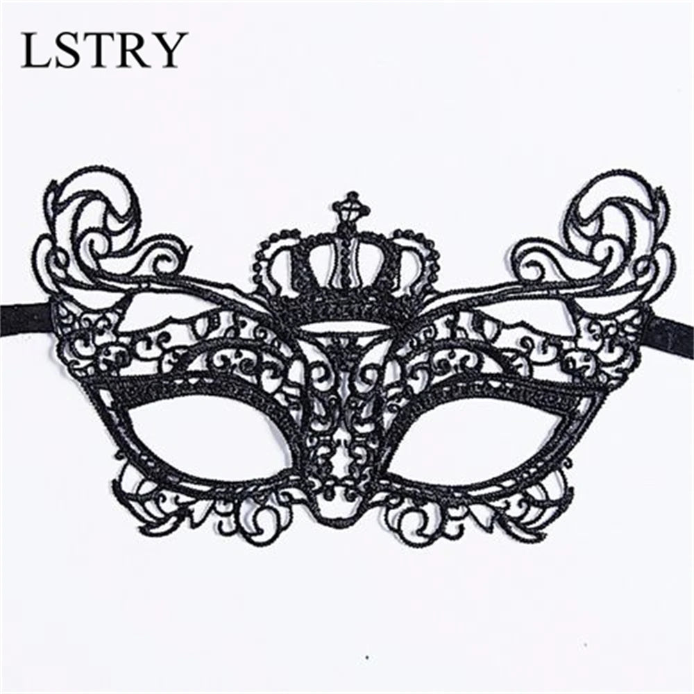 New Fashion Sexy Women Hollow Lace Masquerade Face Mask Lstry Princess Prom Party Props Costume Halloween Masquerade Mask Women