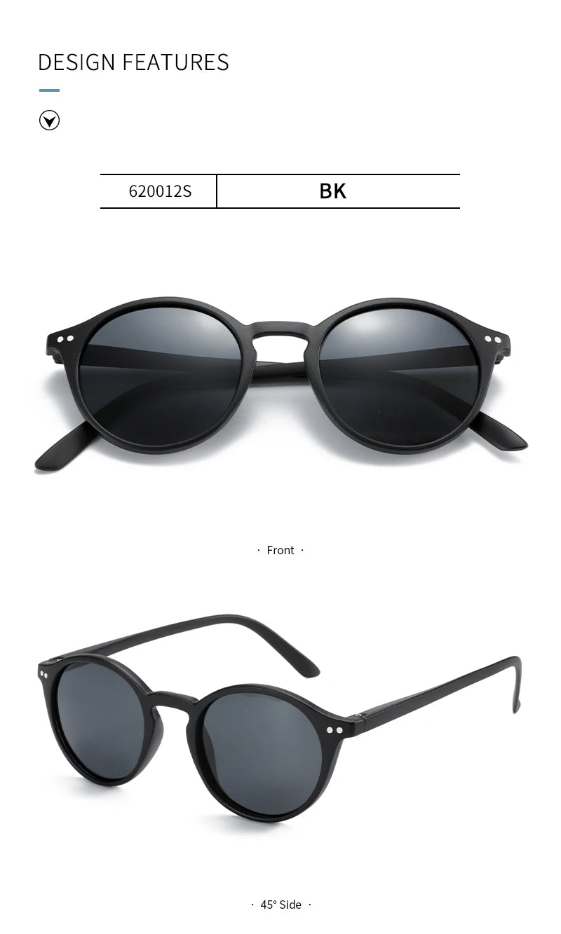 ZENOTTIC Vintage Polarized Sunglasses Men Classical Retro Brand Designer Round Outdoor Driving UV400 Shades Sun Glasses Woman