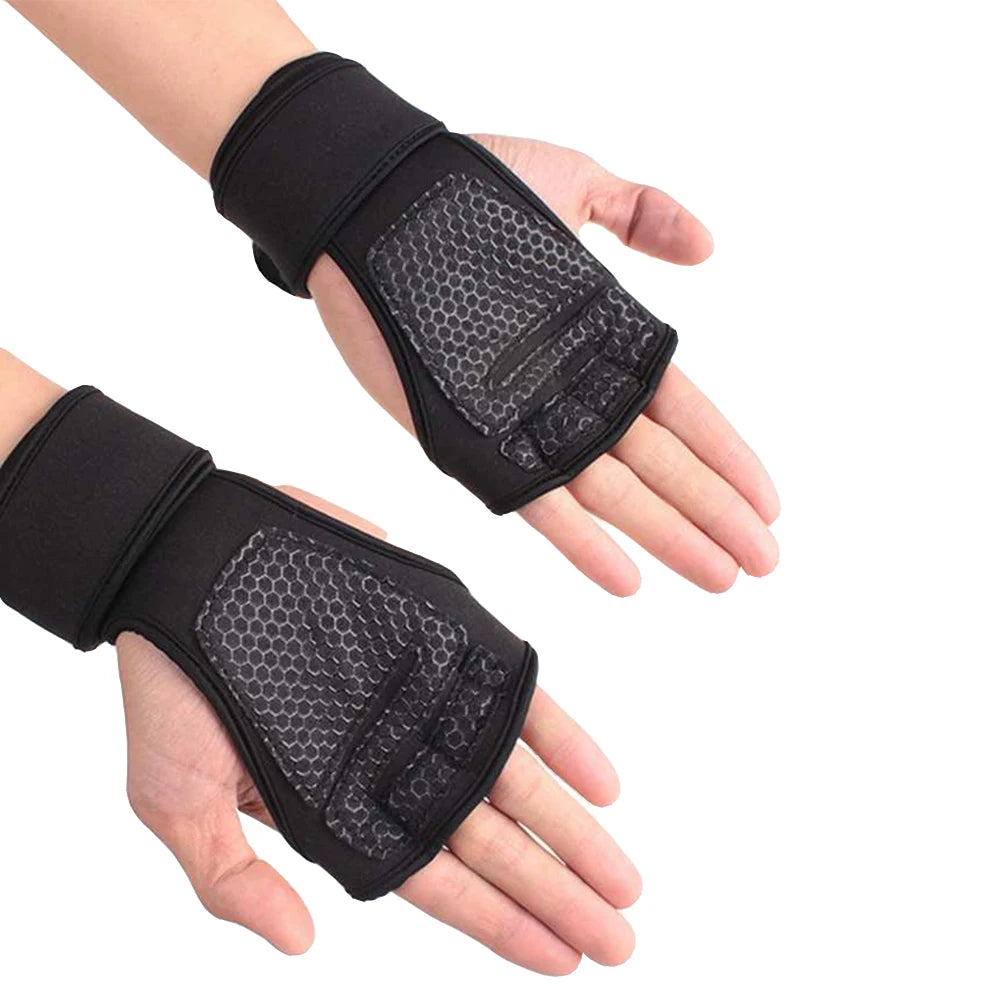Guantes de gimnasio para entrenamiento para hombres y mujeres, protector de muñeca y palma para levantamiento de pesas