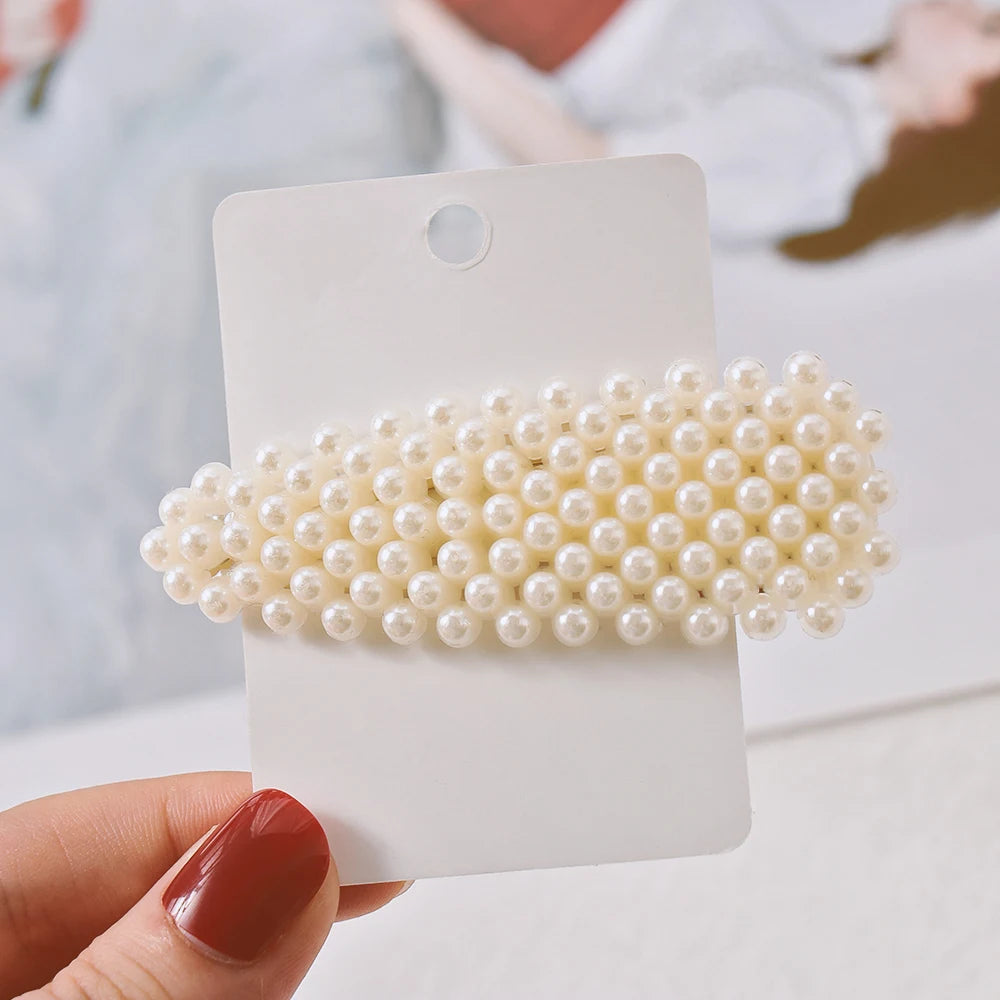 1PC Elegant BB Hair Pins Metal Fashion Barrettes Hairpins Hot Sale Korea Chic Imitation Pearl Hair Clip Hair Styling Accessories