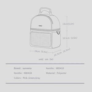 Sunveno Tin Foil Insulation Bag with EPP Box Preservation Bag Waterproof Lunch Bags Picnic Bag Insulation Thermal Bag