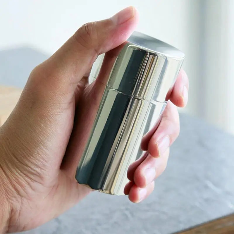 304 stainless steel tea can Thickened portable storage bottle Travel portable small sealed box High quality and easy to clean