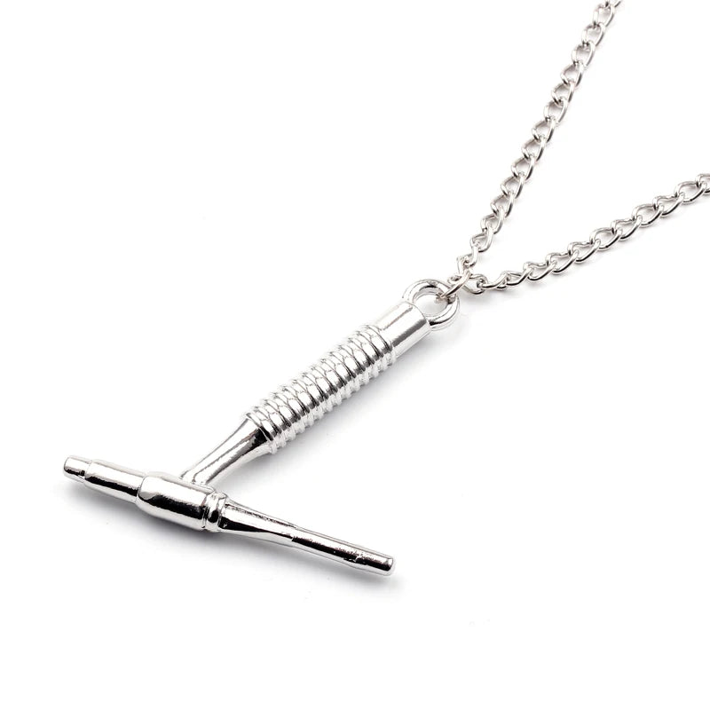 Maxi Creative Silver Color tig torch Necklaces &amp; Pendant Torch Gift for Men Women Fashion Jewelry Simple Chain Necklace