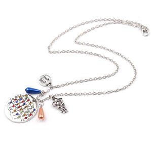 TV Show English Alphabet Letters Pendant Necklace Silver Plated Color Chain Charms Necklaces Gifts for Women