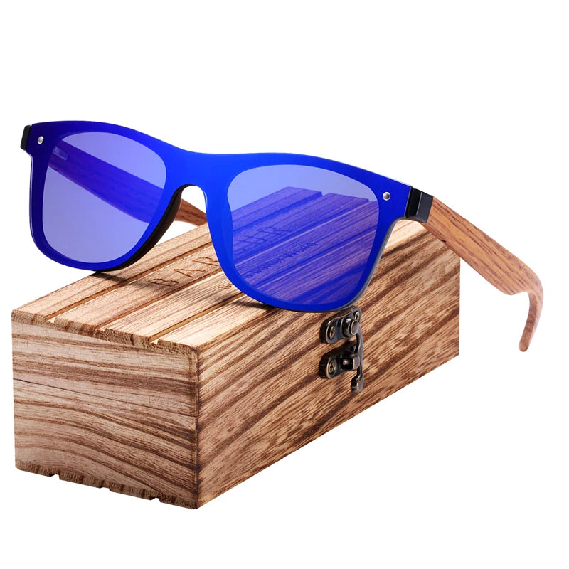 BARCUR Wood Sunglasses Natural Black Walnut Sun glasses for Men Eyewear Women Polarized UV400 Oculos De Sol Masculino Feminino