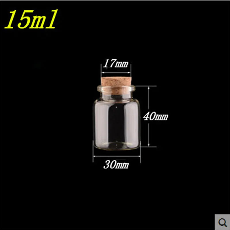 50pcs 10ml 15ml 20ml 25ml 30ml 40ml Glass Bottles with Cork Empty Bottles Jars Containers Vial Crafts Bottles Jars