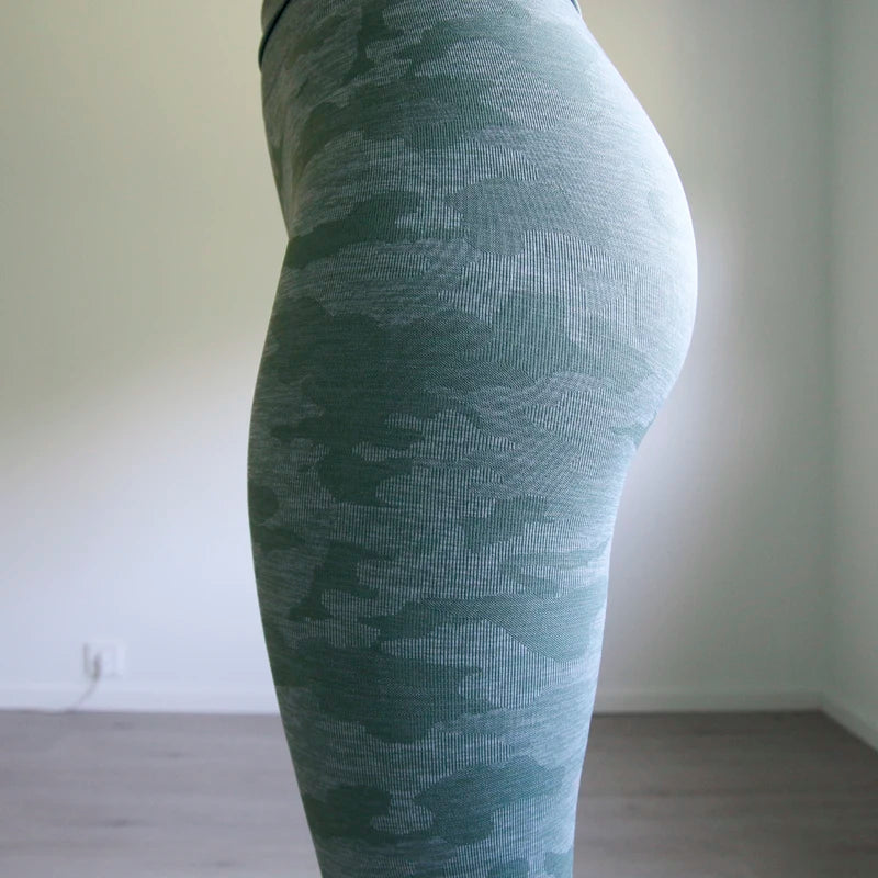 Nepoagym Women 2nd Edition Camo Seamless Leggings High Waist Booty Leggings Scrunch Leggings Yoga Pants Compression Pants Women