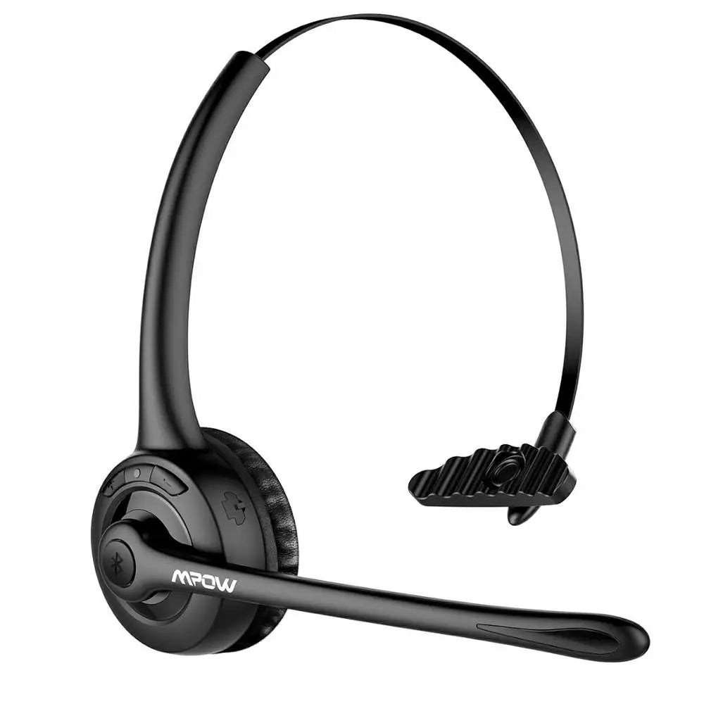 Mpow Pro Wireless Headphone V5.0 Updated MBH15 Bluetooth Headset with Noise Cancelling Mic For Trucker Driver Call Center Office