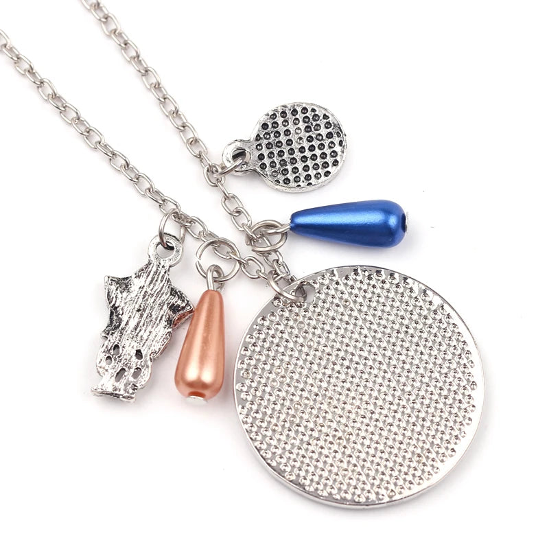 TV Show English Alphabet Letters Pendant Necklace Silver Plated Color Chain Charms Necklaces Gifts for Women