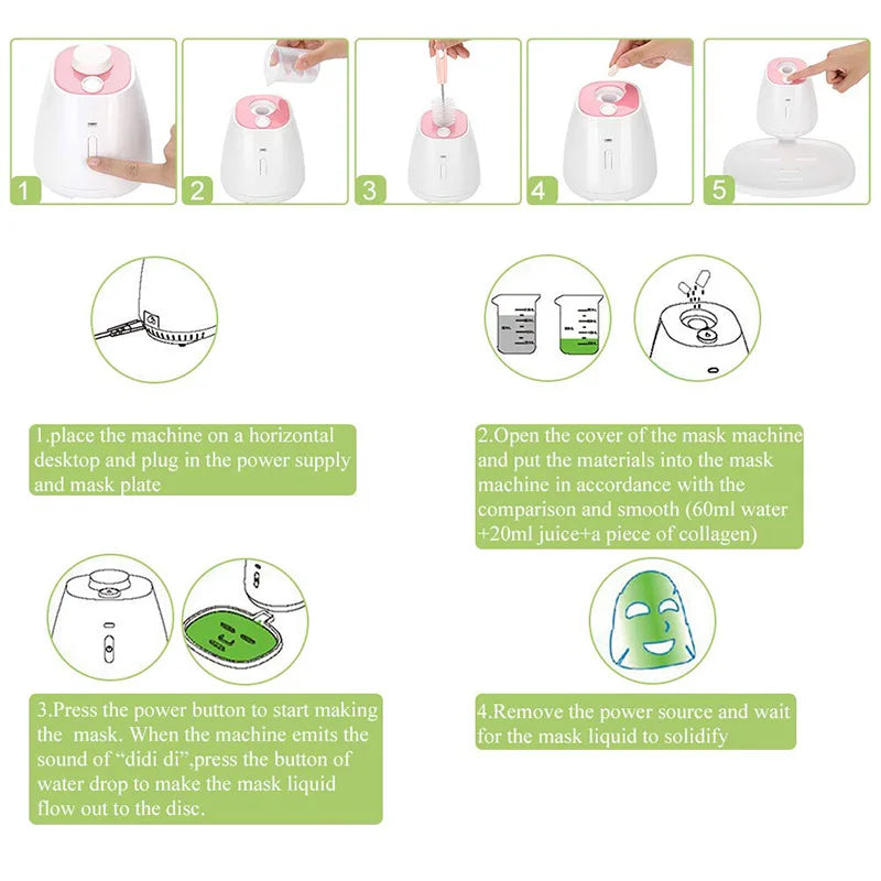 Hot Trend Vault VamsLuna DIY facial mask maker for home use, automatic moisturizer and collagen skin rejuvenation device.
