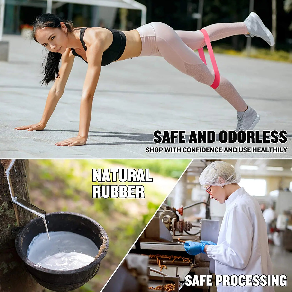 Resistance Loop Exercise Bands 5 Different Resistance Levels Elastic Band Suitable for arm Leg Stretching and Strength Training