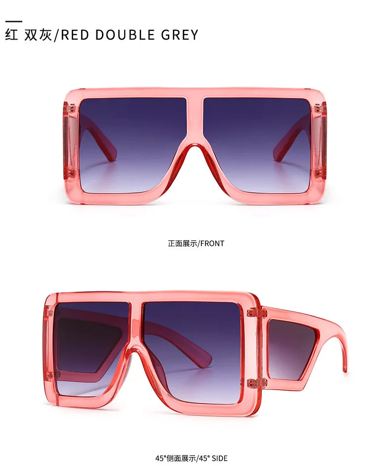 Square Vintage Sunglasses Women 2021 New Sexy Retro Oversized Fashion Sun Glasses Brand Designer Punk Eyeglasses Female Oculos