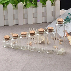 50pcs 10ml 15ml 20ml 25ml 30ml 40ml Glass Bottles with Cork Empty Bottles Jars Containers Vial Crafts Bottles Jars