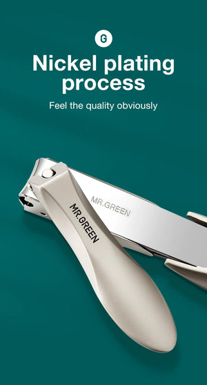 MR.GREEN Nail Clippers Stainless Steel Anti Splash Fingernail Cutter Manicure Tools Bionics Design Nail Trimmer Pedicure Scissor