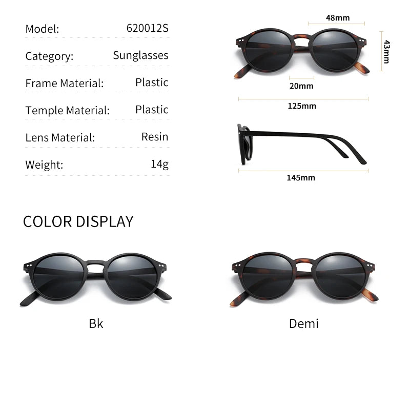 ZENOTTIC Vintage Polarized Sunglasses Men Classical Retro Brand Designer Round Outdoor Driving UV400 Shades Sun Glasses Woman
