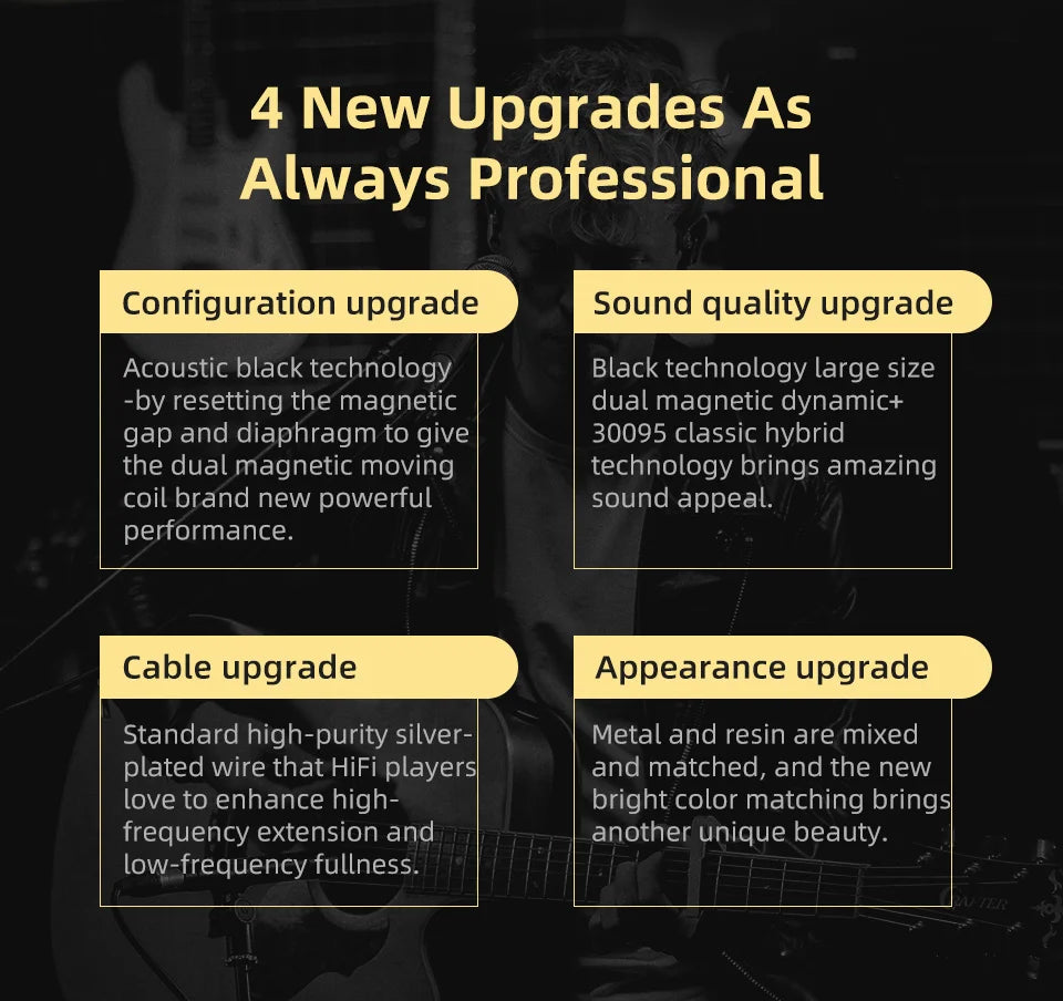 KZ ZSN Pro X Metal Wired Headset Hybrid Technology 1BA+1DD In Ear HiFi Monitor Earphone With Microphone Sport Game Headphones