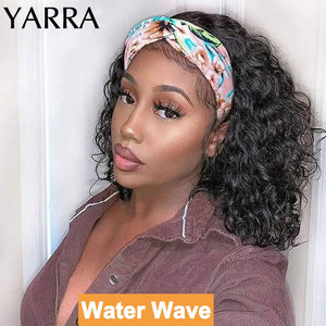 Yarra Remy Brazilian kinky curly headband wig in black for women, featuring natural textured curly hair from Hot Trend Vault.