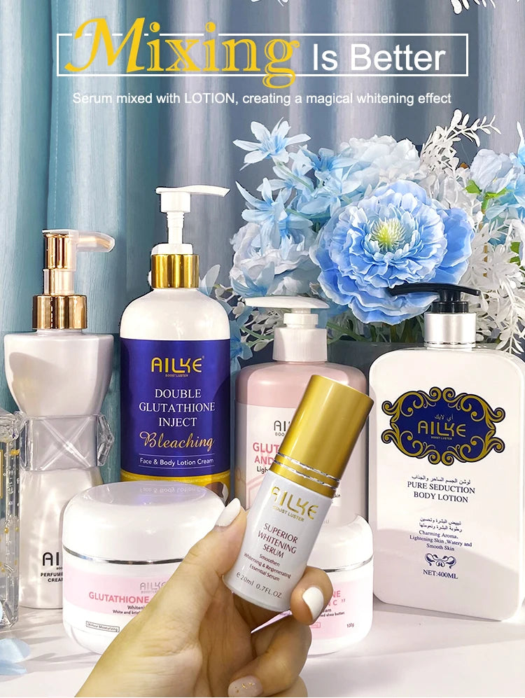 AILKE Whitening Moisturizing Korean Facial And Body Lotion, Reduce Melanin Wrinkles, Vitamin C Dark Spots Remove Skin Care Cream