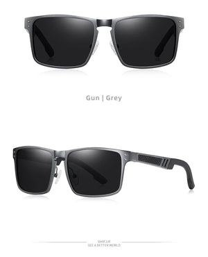 Hot Trend Vault polarized unisex vintage square sunglasses with aluminium magnesium frame and sport-style design.